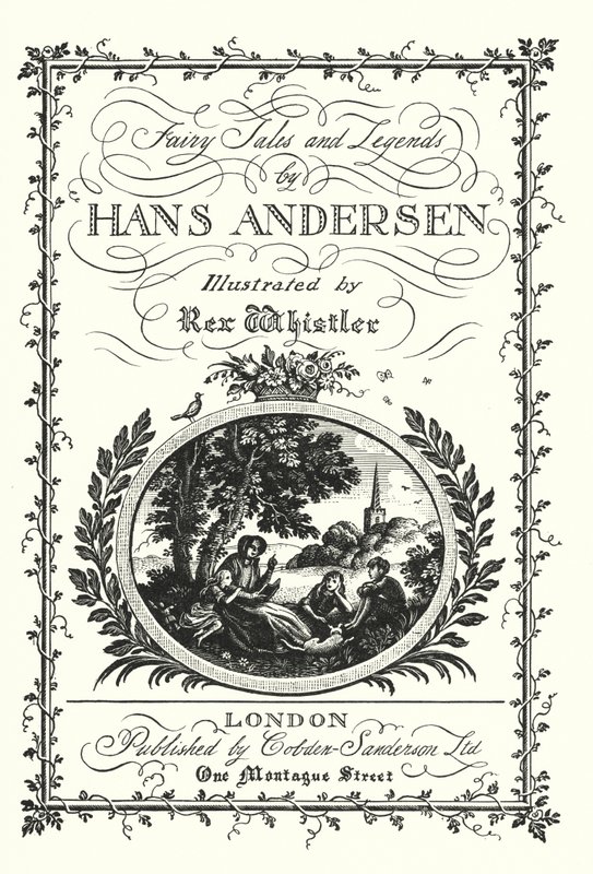 Página de título para Cuentos de hadas y leyendas de Hans Andersen de Rex (after) Whistler