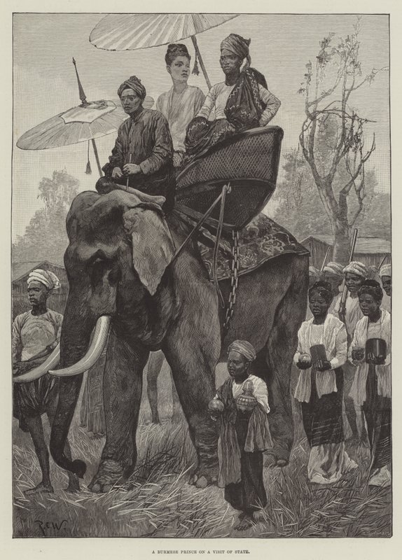 Un príncipe birmano en una visita de estado de Richard Caton Woodville junior
