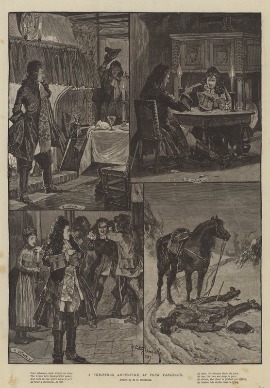Una aventura navideña, en cuatro cuadros de Richard Caton Woodville junior