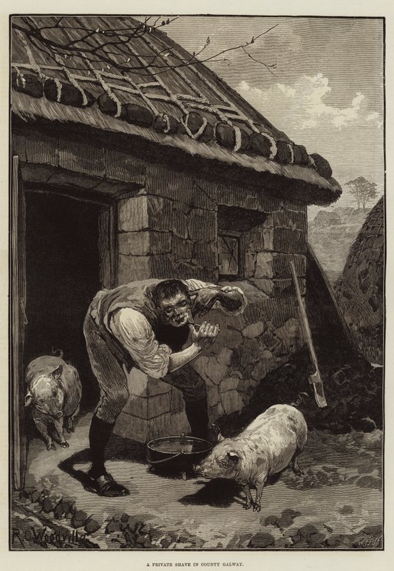 Un Afeitado Privado en el Condado de Galway de Richard Caton Woodville junior