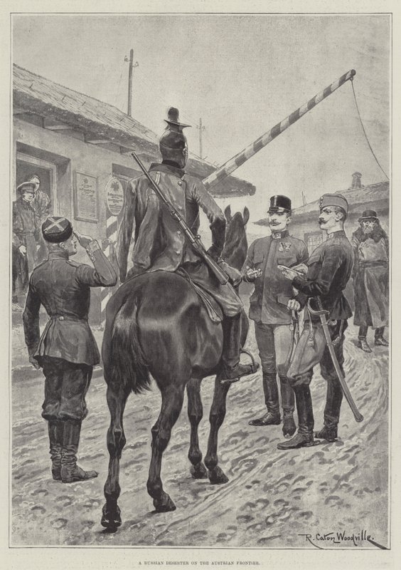Un desertor ruso en la frontera austriaca de Richard Caton Woodville junior