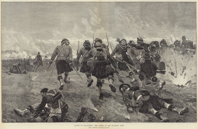 Batalla de Tel-el-Kebir, la carga a punta de bayoneta de Richard Caton Woodville junior