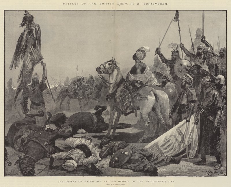 Batallas del Ejército Británico, Conjeveram de Richard Caton Woodville junior