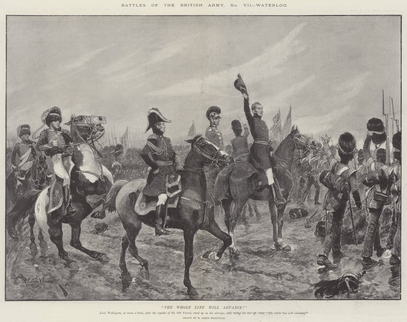 Batallas del Ejército Británico, Waterloo de Richard Caton Woodville junior
