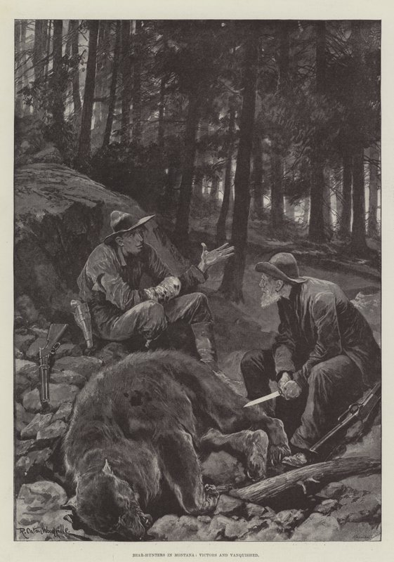 Cazadores de Osos en Montana, Vencedores y Vencidos de Richard Caton Woodville junior