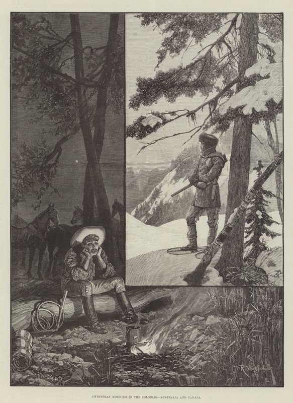 Mañana de Navidad en las colonias, Australia y Canadá de Richard Caton Woodville junior