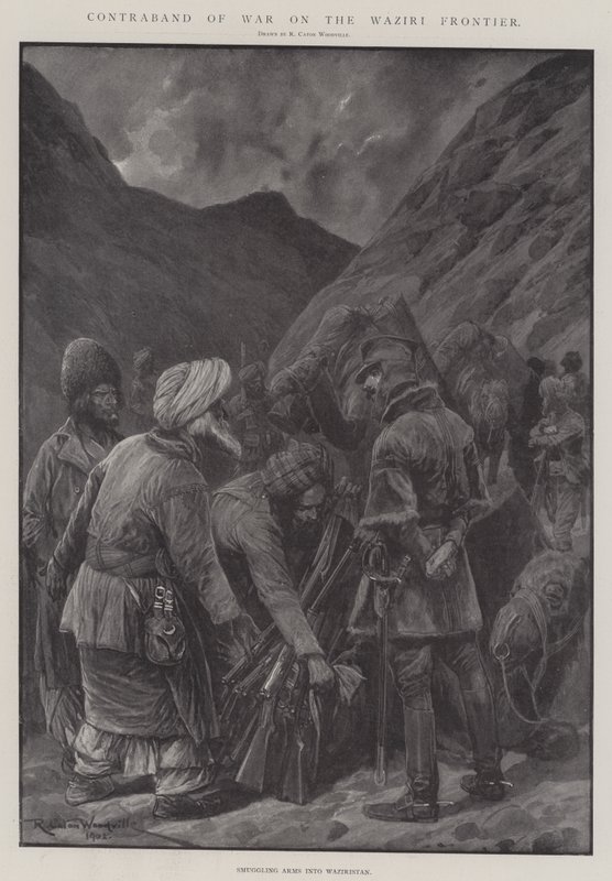 Contrabando de guerra en la frontera Waziri de Richard Caton Woodville junior