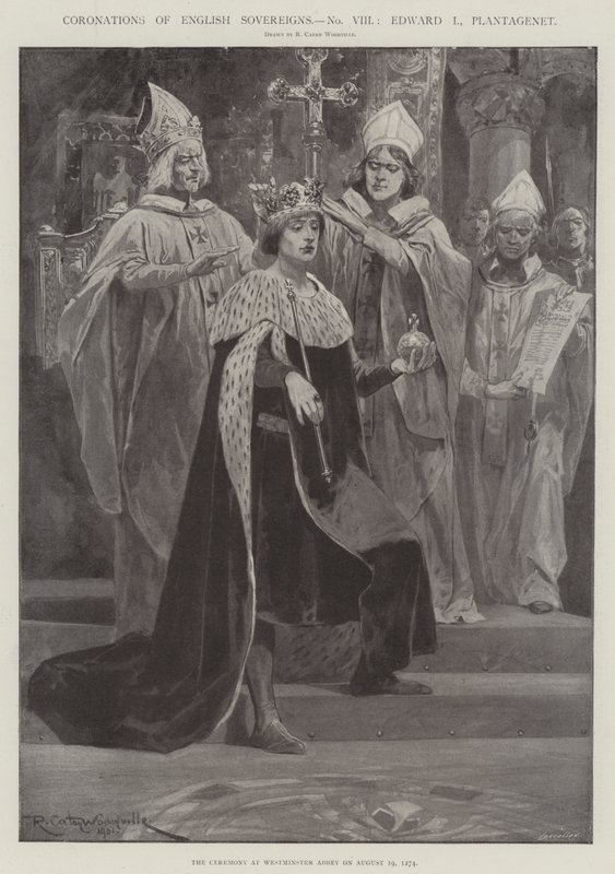 Coronaciones de soberanos ingleses, Eduardo I, Plantagenet de Richard Caton Woodville junior
