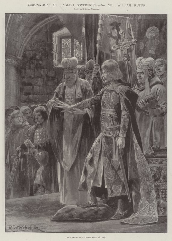 Coronaciones de los soberanos ingleses, Guillermo Rufus de Richard Caton Woodville junior
