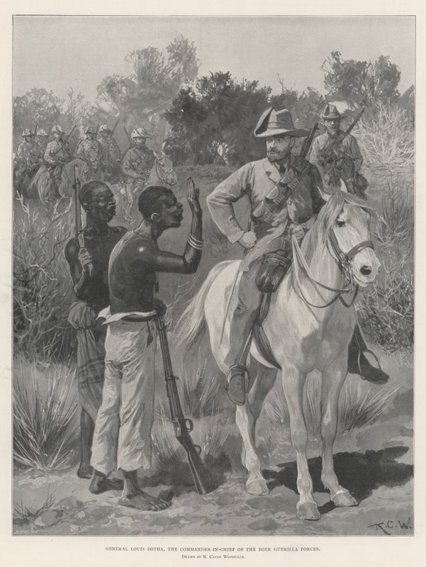 General Louis Botha, el Comandante en Jefe de las Fuerzas Guerrilleras Boer de Richard Caton Woodville junior