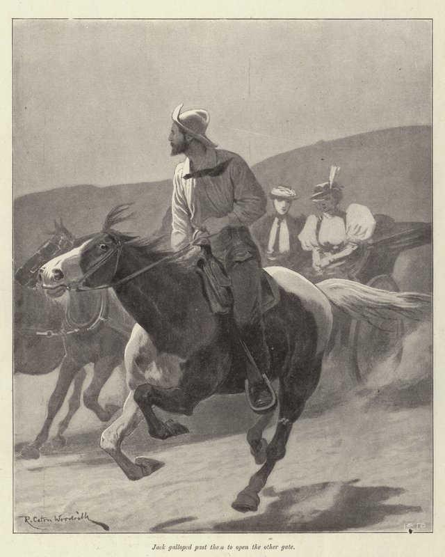 Ilustración para The Courage of Pauline Camacho, por Morley Roberts de Richard Caton Woodville junior