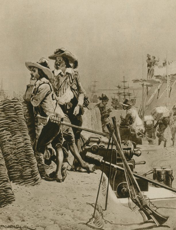 Colocando los cimientos del dominio británico en la India de Richard Caton Woodville junior