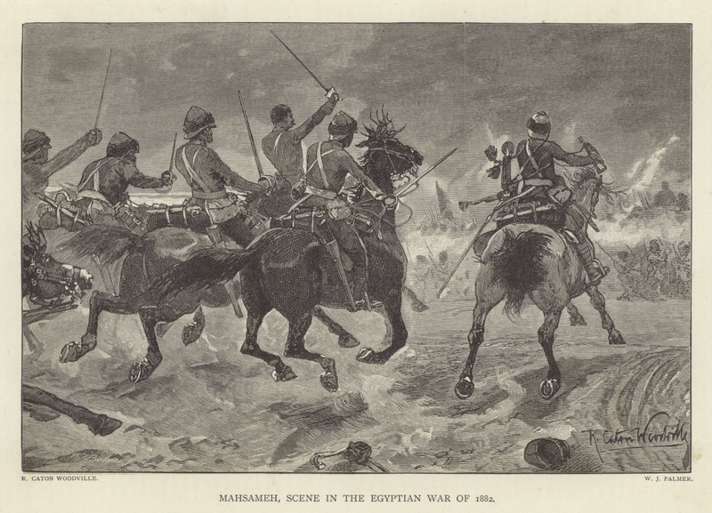 Mahsameh, escena en la Guerra Egipcia de 1882 de Richard Caton Woodville junior