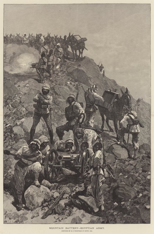 Batería de montaña, ejército egipcio de Richard Caton Woodville junior