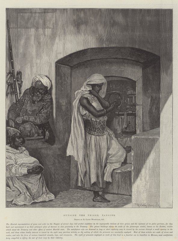 Fuera de la prisión, Tánger de Richard Caton Woodville junior