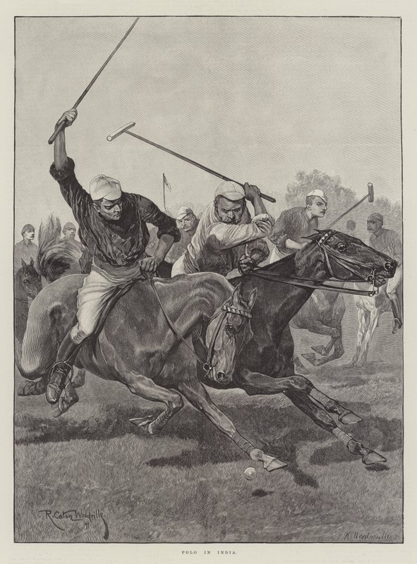 Polo en India de Richard Caton Woodville junior