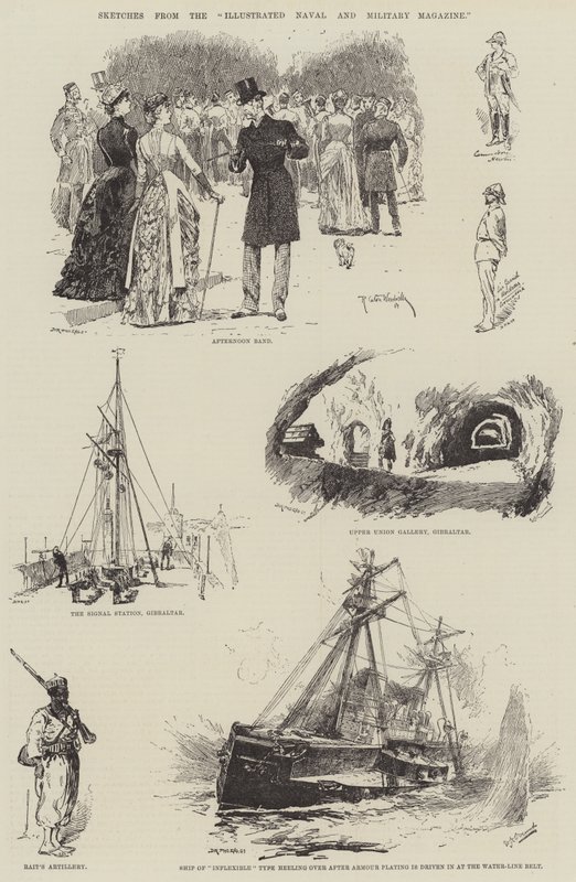 Bocetos de la Revista Naval y Militar Ilustrada de Richard Caton Woodville junior