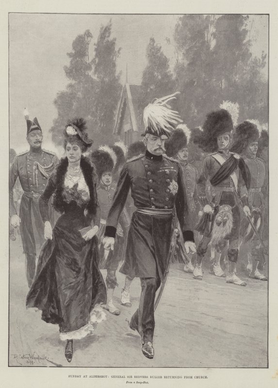 Domingo en Aldershot, el General Sir Redvers Buller regresando de la Iglesia de Richard Caton Woodville junior