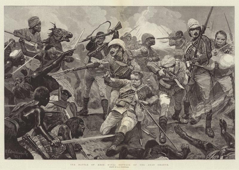 La Batalla de Abou Klea, Rechazo de la Carga Árabe de Richard Caton Woodville junior
