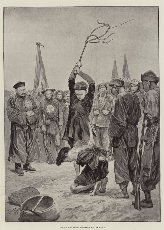 El ejército chino, disciplina en la marcha de Richard Caton Woodville junior