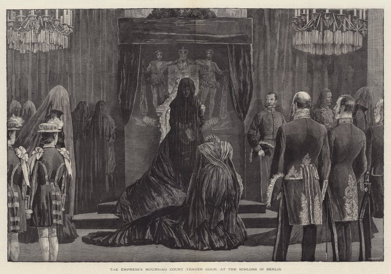 La Corte de Luto de la Emperatriz en el Schloss en Berlín de Richard Caton Woodville junior