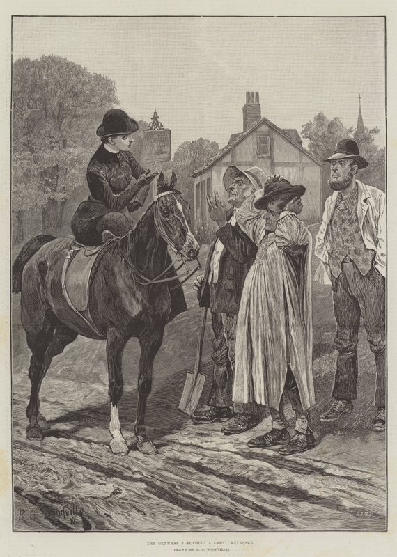 La Elección General, una Dama Canvasser de Richard Caton Woodville junior