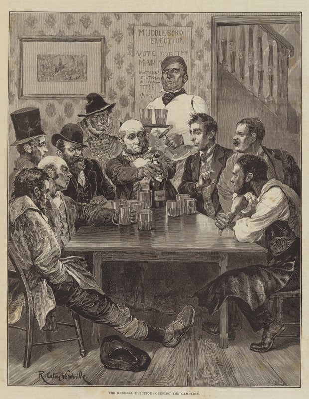 La elección general, apertura de la campaña de Richard Caton Woodville junior