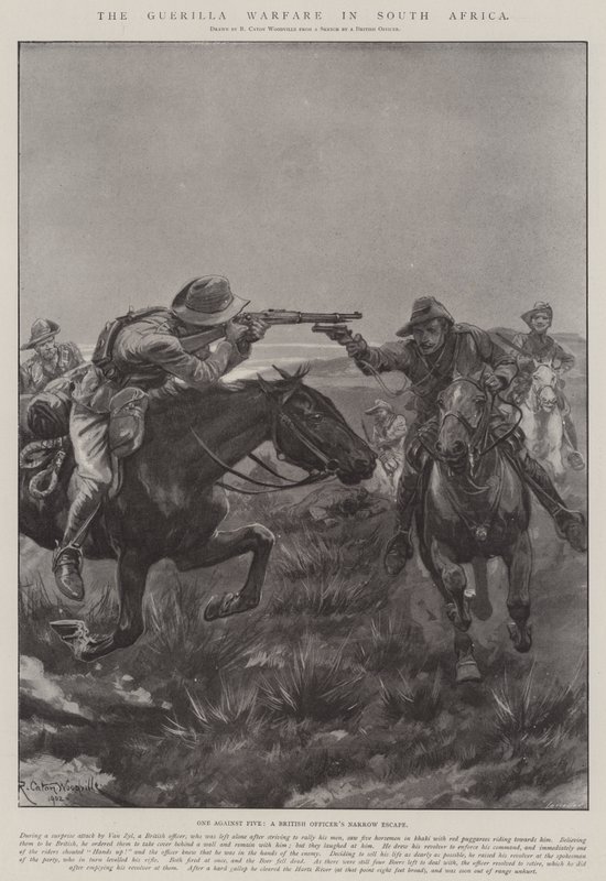 La guerra de guerrillas en Sudáfrica de Richard Caton Woodville junior