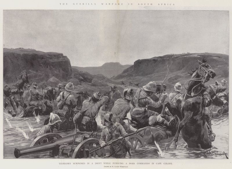 La guerra de guerrillas en Sudáfrica de Richard Caton Woodville junior