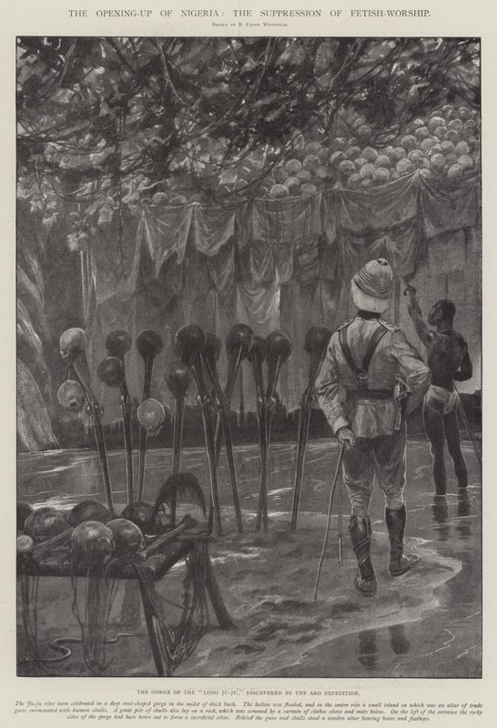 La apertura de Nigeria, la supresión del culto fetichista de Richard Caton Woodville junior