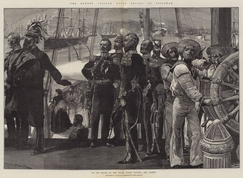 Revisión naval del jubileo de la reina en Spithead de Richard Caton Woodville junior