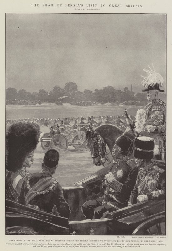 La visita del Shah de Persia a Gran Bretaña de Richard Caton Woodville junior