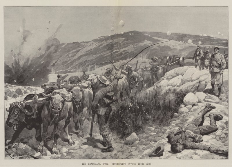 La Guerra del Transvaal, Marineros Salvando su Cañón de Richard Caton Woodville junior