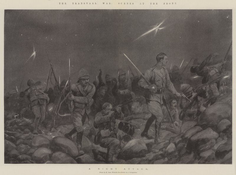 La guerra de Transvaal, escenas en el frente de Richard Caton Woodville junior