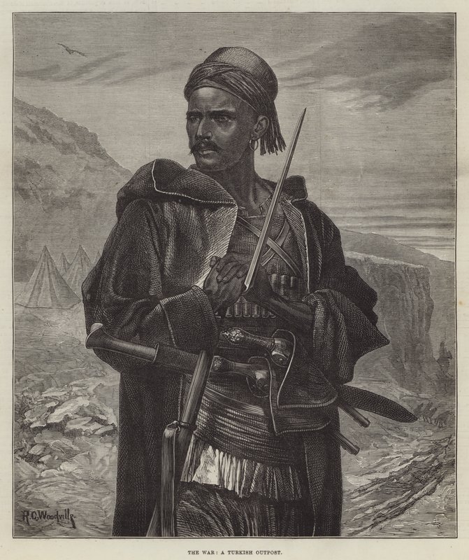 La Guerra, un Puesto Avanzado Turco de Richard Caton Woodville junior