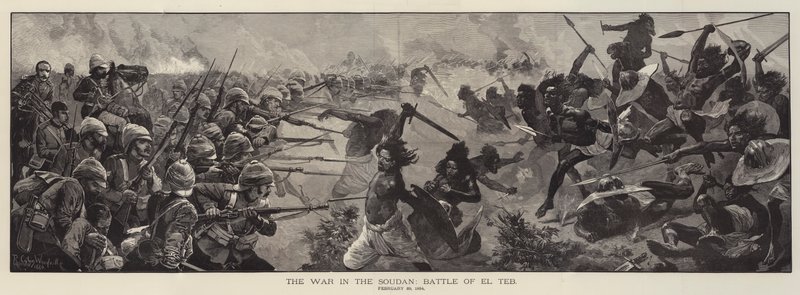 La Guerra en Sudán, Batalla de El Teb, 29 de febrero de 1884 de Richard Caton Woodville junior