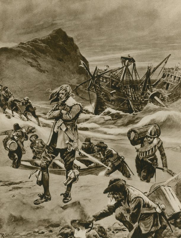 El naufragio que dio a Gran Bretaña las Bermudas de Richard Caton Woodville junior