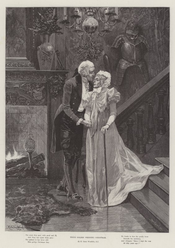 Su boda de oro en Navidad de Richard Caton Woodville junior