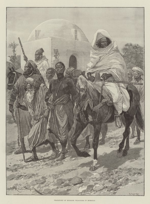 Transporte de prisioneros moros en Marruecos de Richard Caton Woodville junior