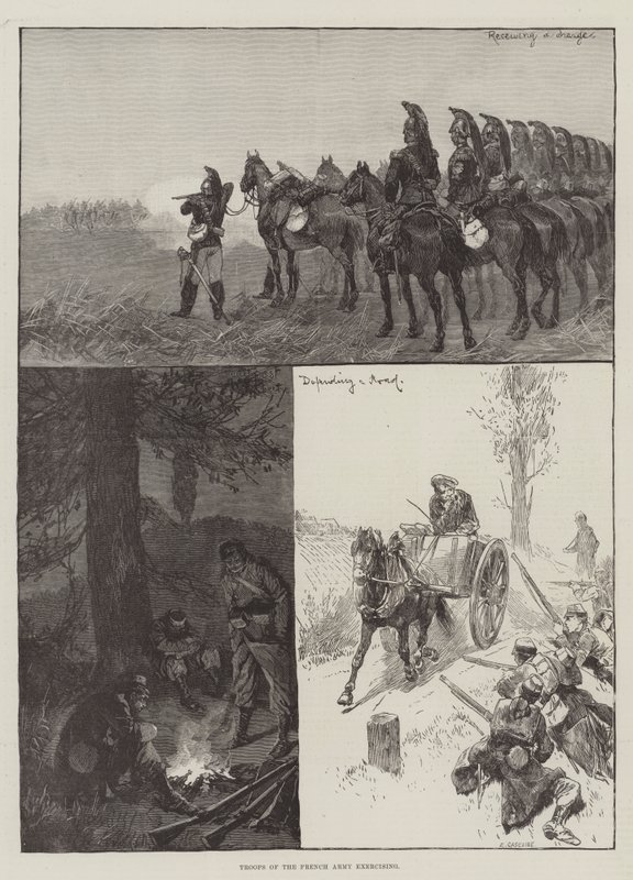 Tropas del Ejército Francés ejercitándose de Richard Caton Woodville junior