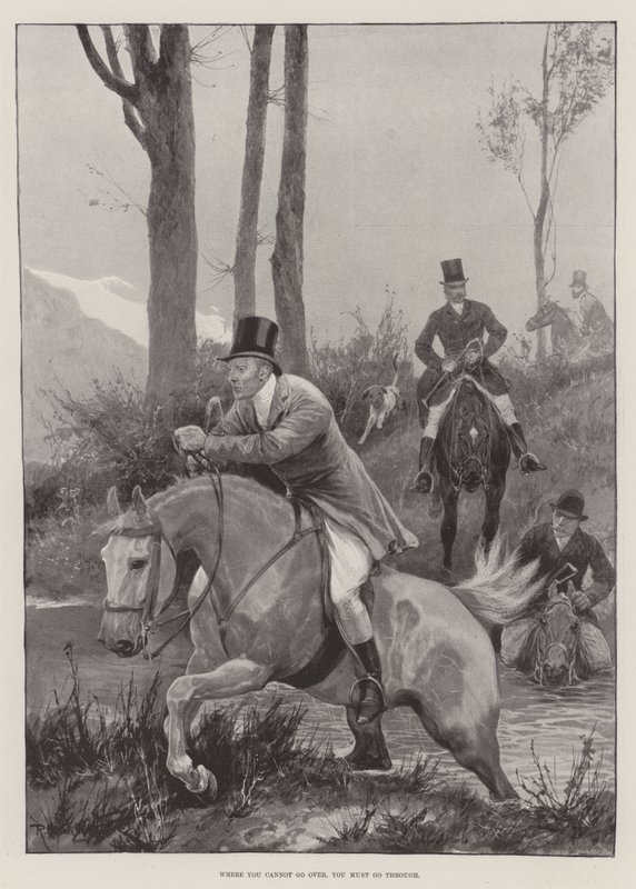 Donde no puedes pasar por encima, debes pasar por el medio de Richard Caton Woodville junior