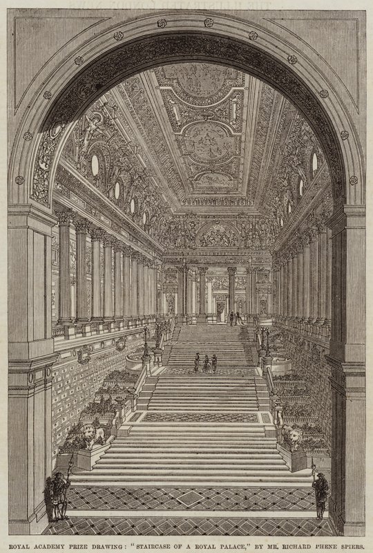 Escalera de un Palacio Real de Richard Phene Spiers