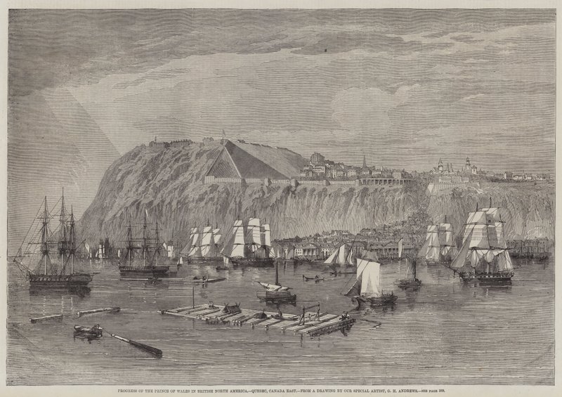 Progreso del Príncipe de Gales en América del Norte Británica, Quebec, Canadá Este de Richard Principal Leitch