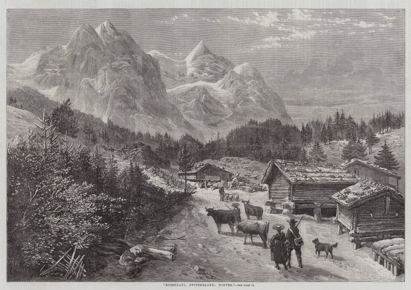 Rosenlaui, Suiza, invierno de Richard Principal Leitch