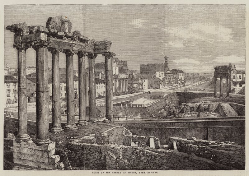 Ruinas del Templo de Saturno, Roma de Richard Principal Leitch