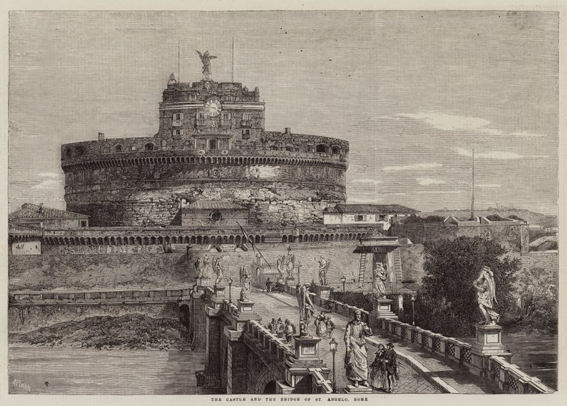 El castillo y el puente de San Ángelo, Roma de Richard Principal Leitch