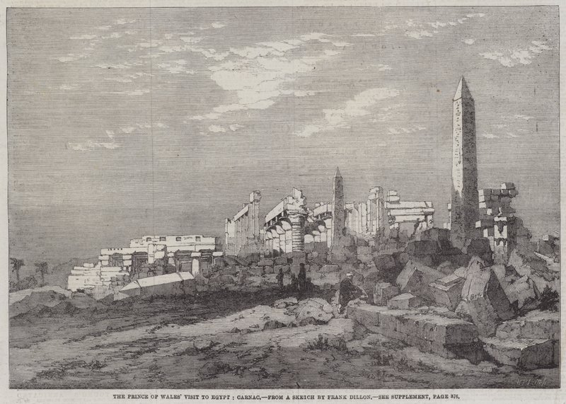 La visita del Príncipe de Gales a Egipto, Karnak de Richard Principal Leitch