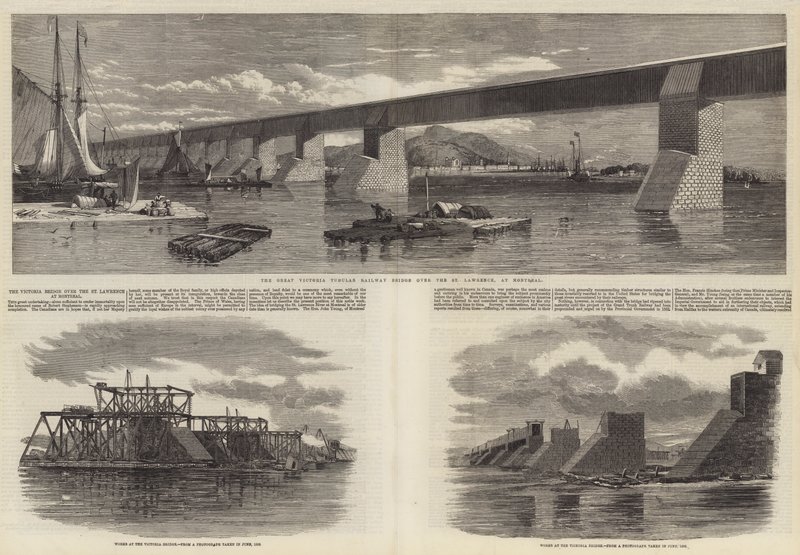 El Puente Victoria sobre el San Lorenzo en Montreal de Richard Principal Leitch