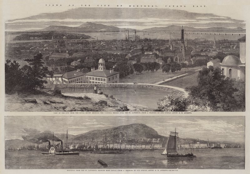 Vistas de la ciudad de Montreal, Canadá Este de Richard Principal Leitch