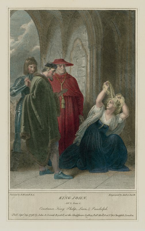 Ilustración para el Rey Juan de Shakespeare, Acto III, Escena 4 de Richard (after) Westall